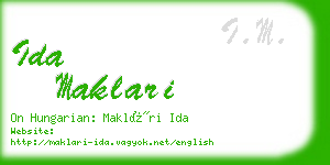 ida maklari business card